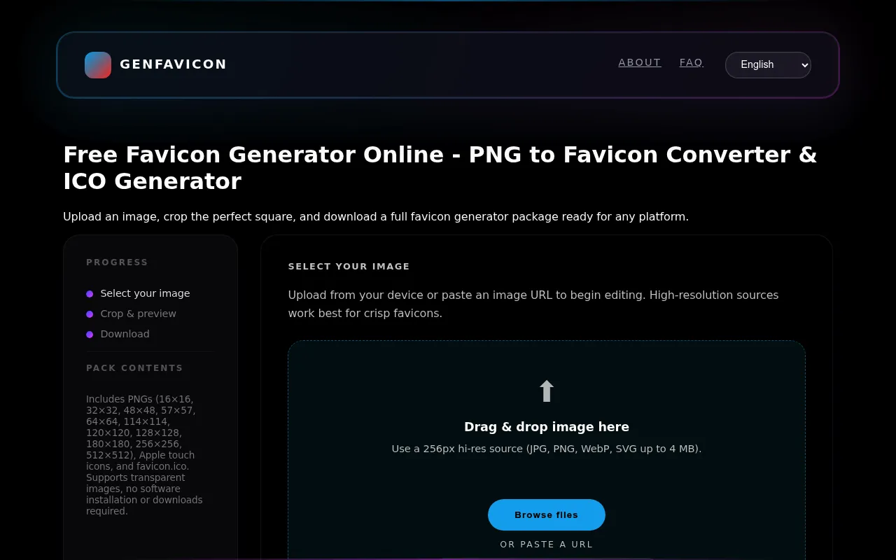 Genfavicon website screenshot