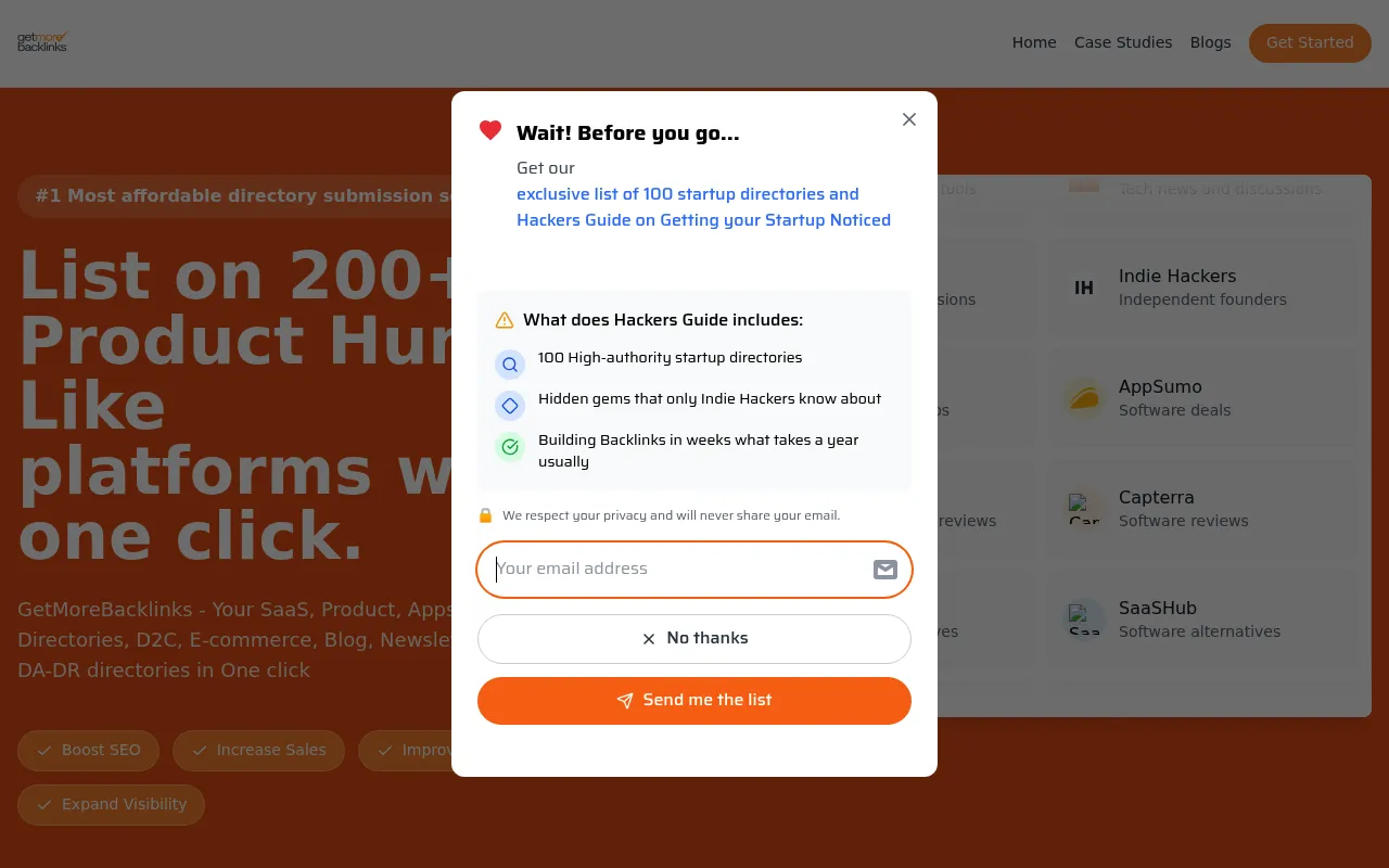 GetMoreBacklinks website screenshot