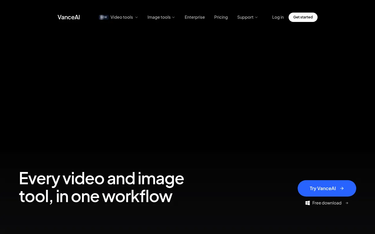 VanceAI Photo Restorer website screenshot
